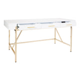 OSP Home Furnishings Broadway Desk White/Gold