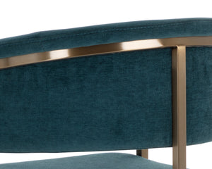 Sunpan Marris Barstool: Modern Elegance Meets Timeless Design in Luxurious Faux Leather and Steel Finish Gold / Danny Teal
