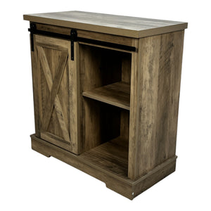English Elm Sideboard Antique Gray Farmhouse Storage Cabinet with Sliding Doors 36.8" Buffet Table Durable Wood W1412P176887