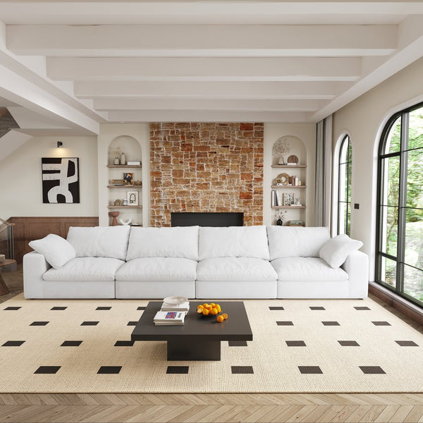 English Elm Cloud Modular Sectional Sofa - Luxurious Thick Cushions, Versatile Design For Modern Living Spaces W2824S00017