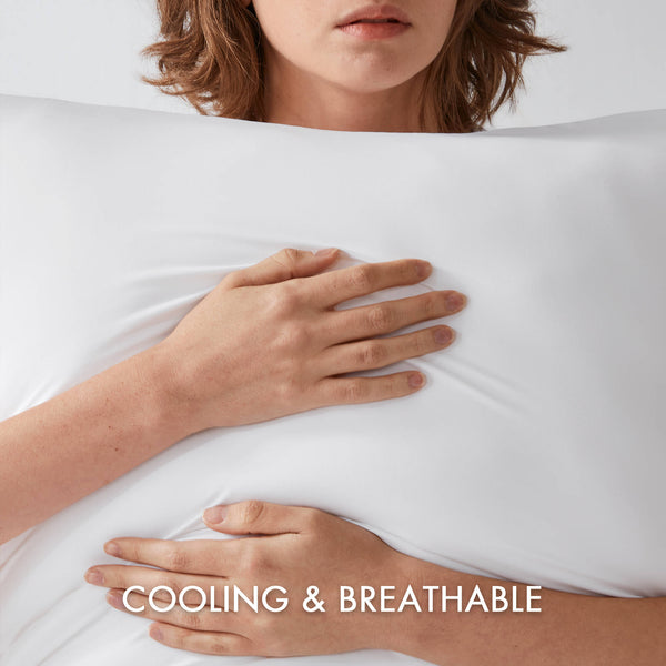 English Elm 1- Piece Full Body Cooling Pillow with Nylon Spandex Cover for Side Sleepers White B035P482973