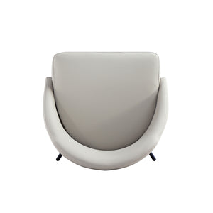 English Elm Gracie Modern Vegan Leather Dining Chair with High-Density Foam, Welded Steel Frame, 275 lb Capacity Grey+Black B365P397731