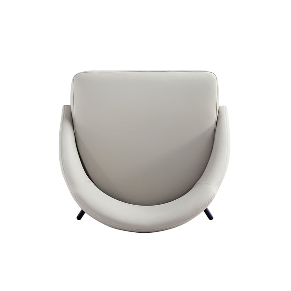 English Elm Gracie Modern Vegan Leather Dining Chair with High-Density Foam, Welded Steel Frame, 275 lb Capacity Grey+Black B365P397731