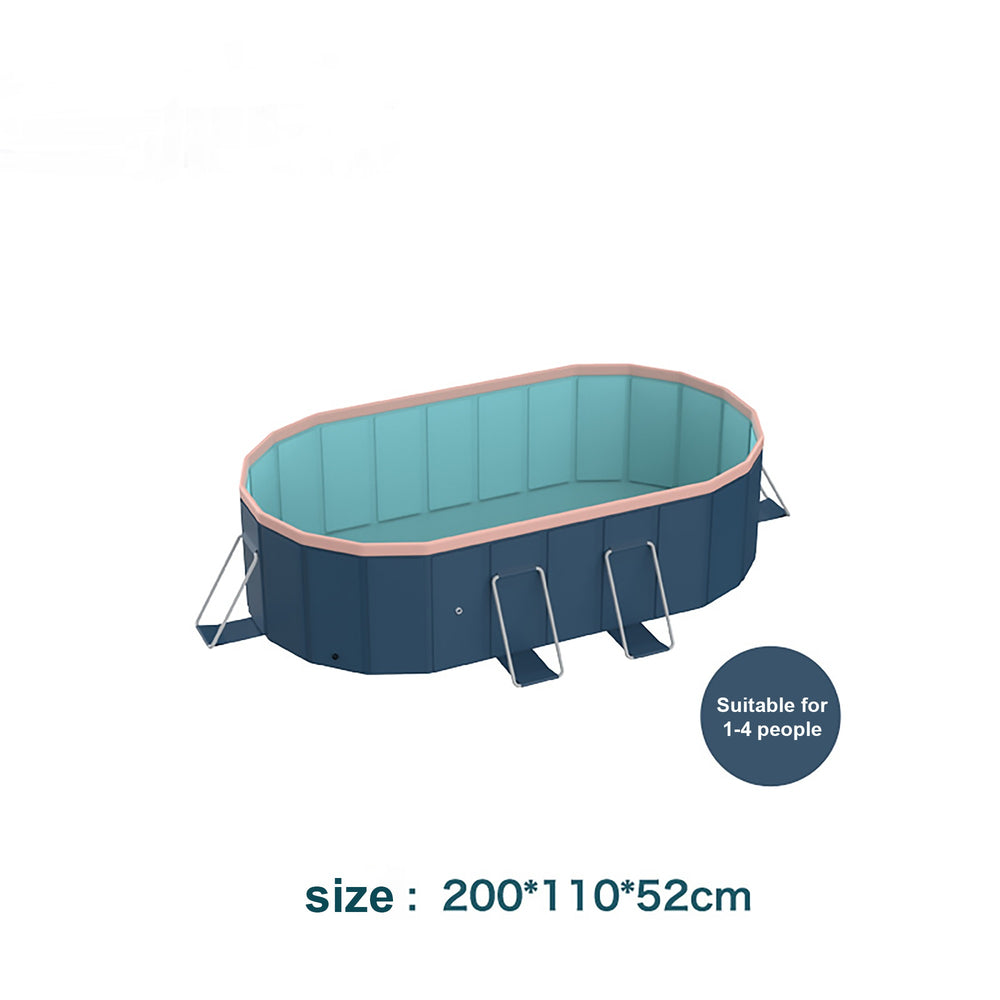 English Elm 2.1m Pvc Foldable Ground Pool No Pump Setup Outdoor Patio Garden Summer Cooling W2710P337293