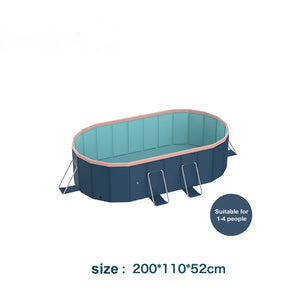 English Elm 2.1m Pvc Foldable Ground Pool No Pump Setup Outdoor Patio Garden Summer Cooling W2710P337293