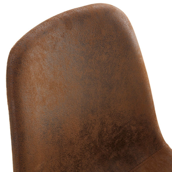 English Elm Table And Chair Set - Elegant Walnut Solid Wood Dining Table With 4 Comfort Tech-Fabric Chairs W1151S04065-GIGA