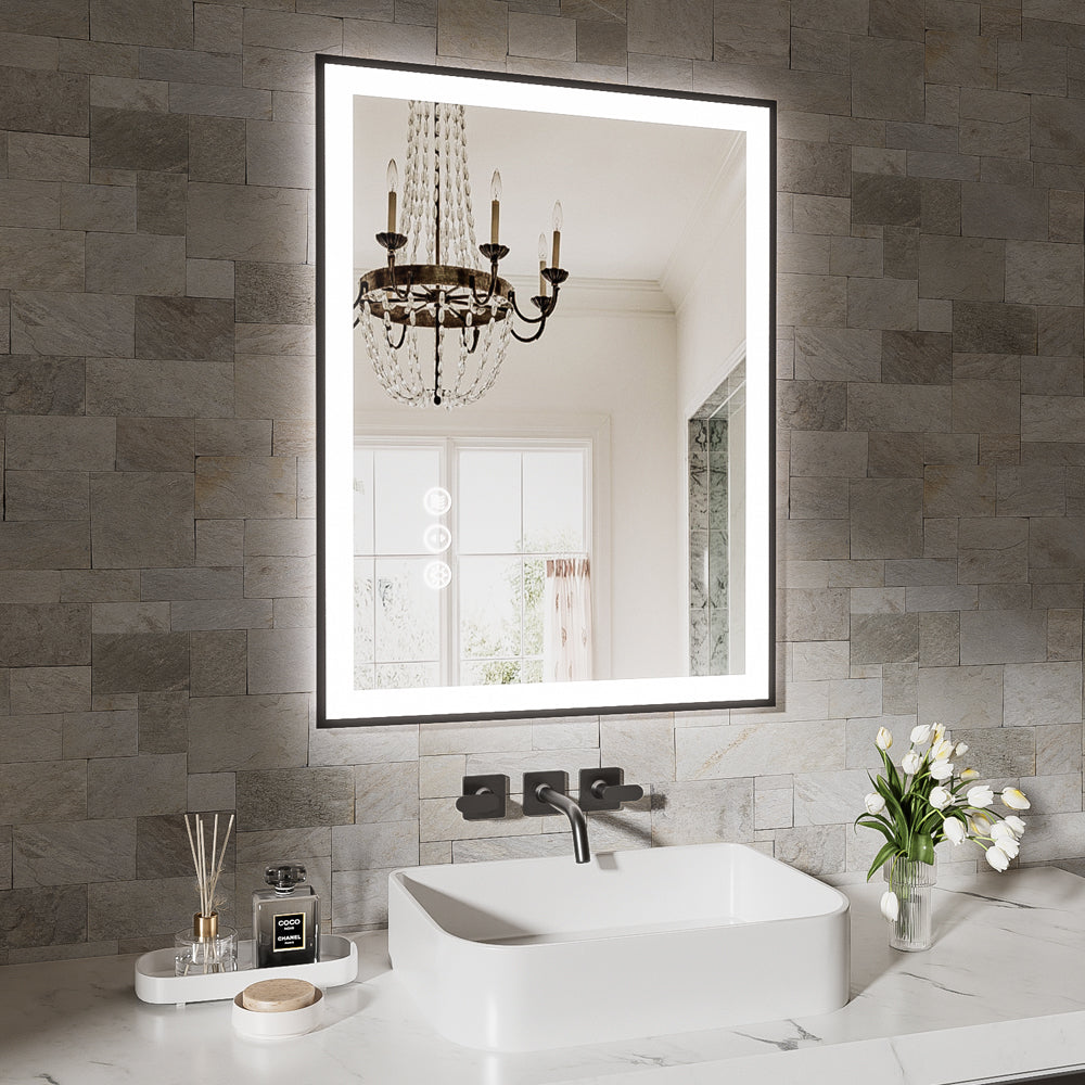 English Elm 24X32 Inch Frameless Led Bathroom Mirror - Smart, Dimmable Lighting & Anti-Fog, Easy Install! T3757P346982