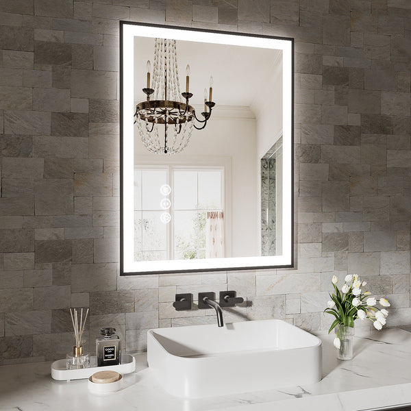 English Elm 24X32 Inch Frameless Led Bathroom Mirror - Smart, Dimmable Lighting & Anti-Fog, Easy Install! T3757P346982