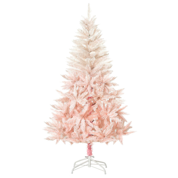 English Elm Homcom 7Ft Unlit Pink Spruce Christmas Tree With 1000 Tips For Custom Holiday Decor & Easy Setup W2225P229760