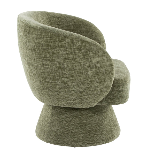 English Elm Swivel Accent Chair Silver Velvet Seat Gold X Pedestal Base Glam Living Room Green B202P471331