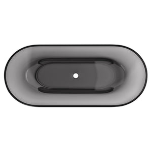 English Elm 69 Inch Freestanding Soaking Tub Eco Stone Resin Matte Spa Bath for Primary Suites T3785P353965