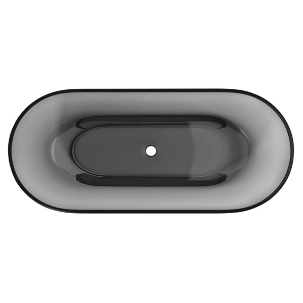 English Elm 69 Inch Freestanding Soaking Tub Eco Stone Resin Matte Spa Bath for Primary Suites T3785P353965