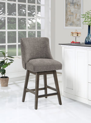 OSP Home Furnishings Granville 26" Swivel Stool Charcoal / Grey