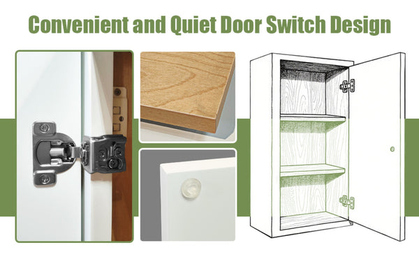 English Elm White Solid Wood Wall Cabinet - 1 Door, 2 Adjustable Shelves For Kitchen, Bathroom, Laundry Storage T2950P366450-GIGA