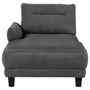 English Elm Verona Modern Grey Loose Back Sectional Sofa with Chaise, Solid Wood Frame, Pocket Coil Comfort B062S01242
