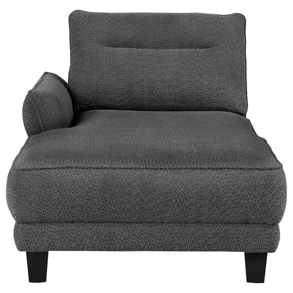 English Elm Verona Modern Grey Loose Back Sectional Sofa with Chaise, Solid Wood Frame, Pocket Coil Comfort B062S01242