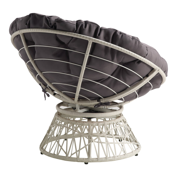 OSP Home Furnishings Papasan Chair Grey
