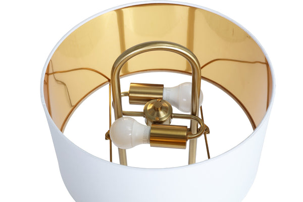 Sunpan KEZNA Table Lamp - Unique White Marble Base & Soft Matte Shade for Modern Elegance in Any Space 109264