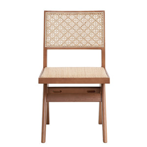 English Elm Beige and Natural Side Chair (Set Of 2)