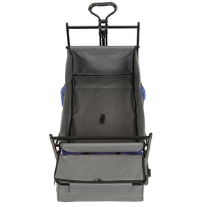 English Elm 480lbs Folding Utility Wagon with Canopy All-terrain Wheels Steel Frame Outdoor Hauler W2932P326773