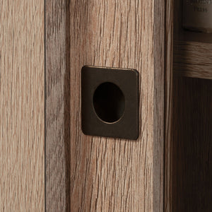 English Elm Library Hutch - Rustic Brown Finish With Space-Saving Design For Stylish Storage & Organization B356P402623