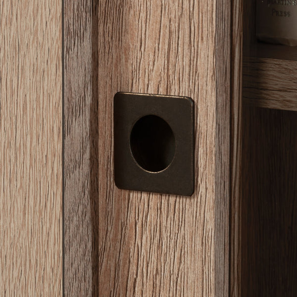 English Elm Library Hutch - Rustic Brown Finish With Space-Saving Design For Stylish Storage & Organization B356P402623