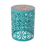 Christopher Knight Home® - Noble House - Castana Outdoor Lace Cut Side Table with Tile Top