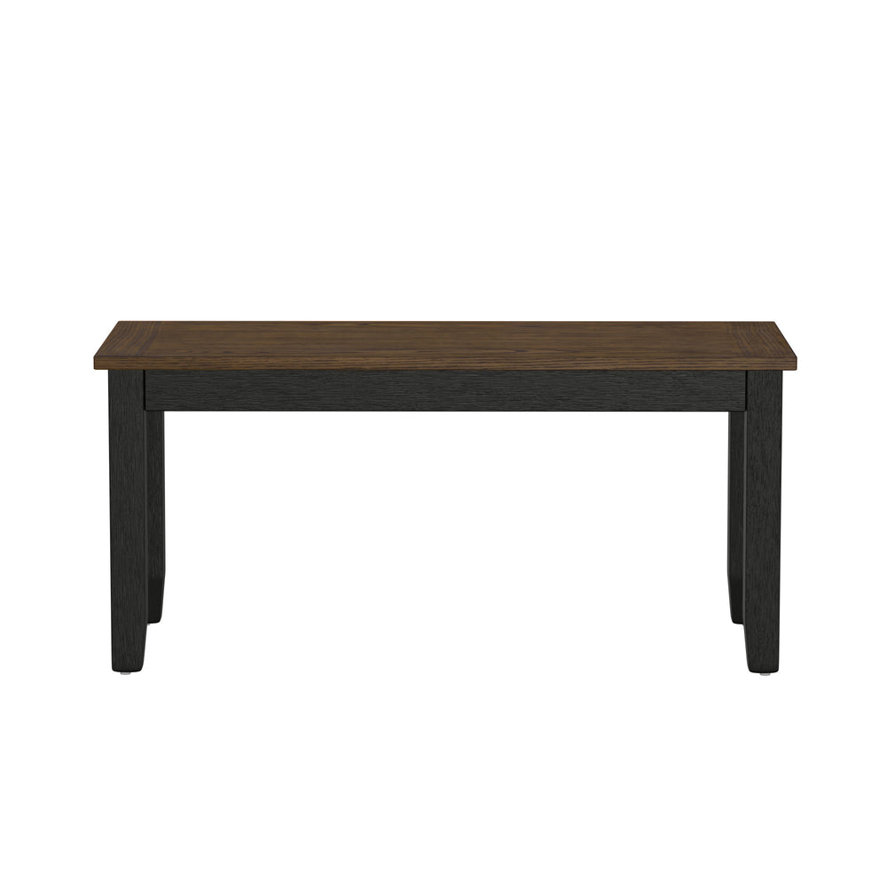 English Elm Wallace & Bay - Brown 6 Piece Dining Table Set — Contemporary Earthen Dusk Wood Finish, Easy-Care 60" Rectangular Dining B361P384401