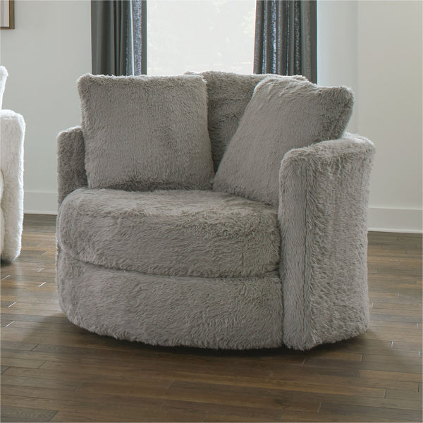 English Elm Contemporary Plush Armless Chair with Metal Legs, Adjustable Headrest, Boxed Cushions & Chaise Comfort Gray 52 L x 52 W x 31 H B2741P378482