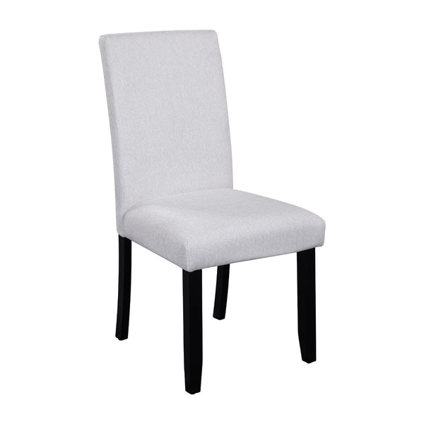 English Elm 5-Piece Round Dining Set with 43" Modern MDF Table and 4 Upholstered Fabric Chairs for Compact Spaces Beige+White N752S001055K