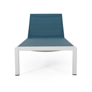 English Elm Christopher Knight Home® - Cape Coral Chaise Lounge - Adjustable Outdoor Lounger With Wheels, Breathable Mesh, And Durability 57592.00BLUMP2