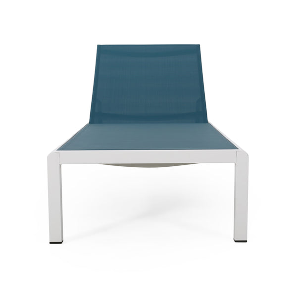 English Elm Christopher Knight Home® - Cape Coral Chaise Lounge - Adjustable Outdoor Lounger With Wheels, Breathable Mesh, And Durability 57592.00BLUMP2
