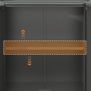 English Elm Heavy-duty Steel Garage Cabinet on Wheels with Locking Doors and Adjustable Shelves T2398P223005