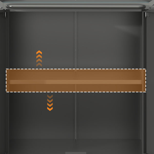 English Elm Heavy-duty Steel Garage Cabinet on Wheels with Locking Doors and Adjustable Shelves T2398P223005