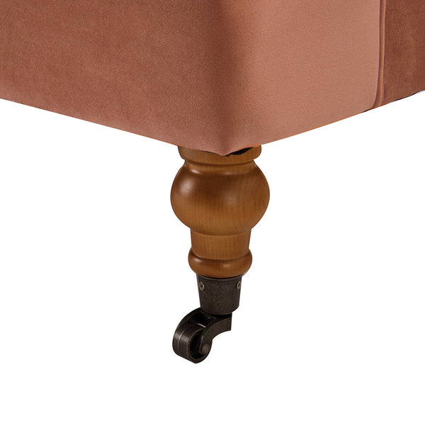 English Elm Jennifer Taylor Home - Alana Three-Cushion Peach Orange Velvet Sofa - Luxurious Comfort For Modern Living Spaces Today! B2719P238311