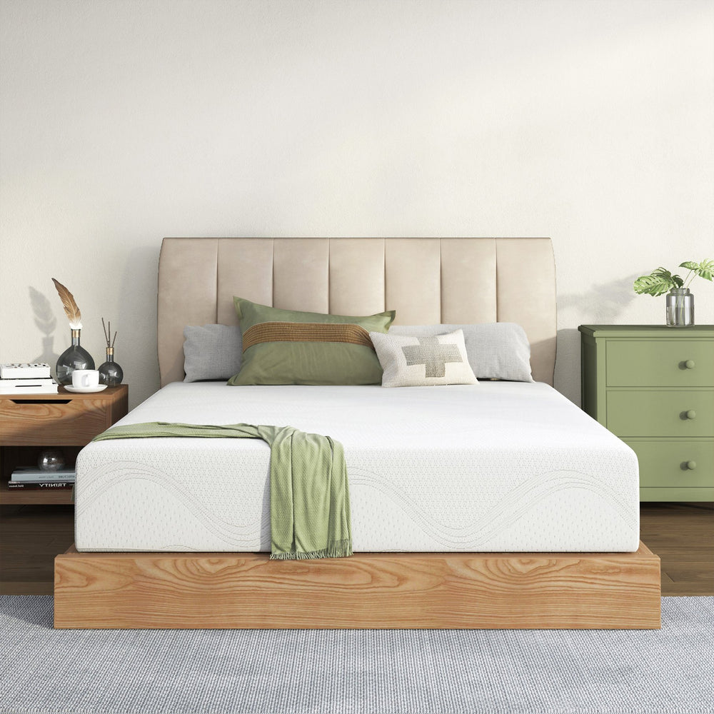 English Elm Full Size 10 Inch Green Tea Gel Memory Foam Mattress Certipur Certified Cooling Bed W2889P433207