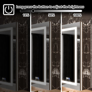 English Elm Smart Led Medicine Cabinet with Anti-fog Mirror Gfci Outlet and Blum Hinges 30x36 W637P382877