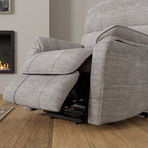English Elm Plush Lucie Dove Power Lift Chair with Ultra-Plush Upholstery, USB Port, Dual Pockets, Quiet Lift Recliner B339P409523