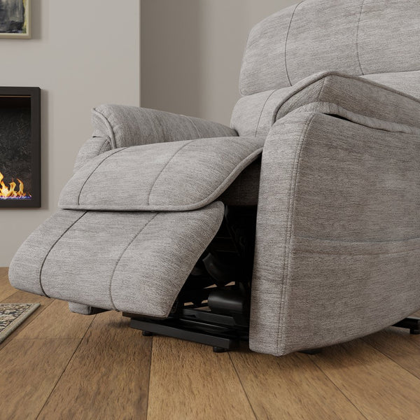 English Elm Plush Lucie Dove Power Lift Chair with Ultra-Plush Upholstery, USB Port, Dual Pockets, Quiet Lift Recliner B339P409523