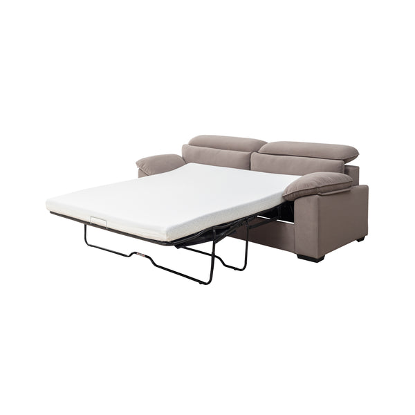 English Elm 2-Seater Sofa Bed – Chic Mid-Century Modern Convertible Sleeper, Space-Saving Design For Any Room B347P409828