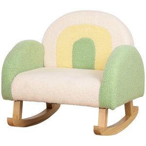 English Elm Qaba Kids Sofa - Cozy Rocking Toddler Chair With Soft Faux Lamb Fleece & Wooden Frame, Ages 18-36 Mo W2225P217361-GIGA