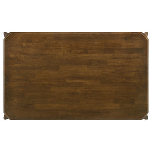 English Elm Warren Dark Brown Rectangular Dining Table with Flared Legs, Modern Wood Grain Finish for Warm Gatherings B062P374087
