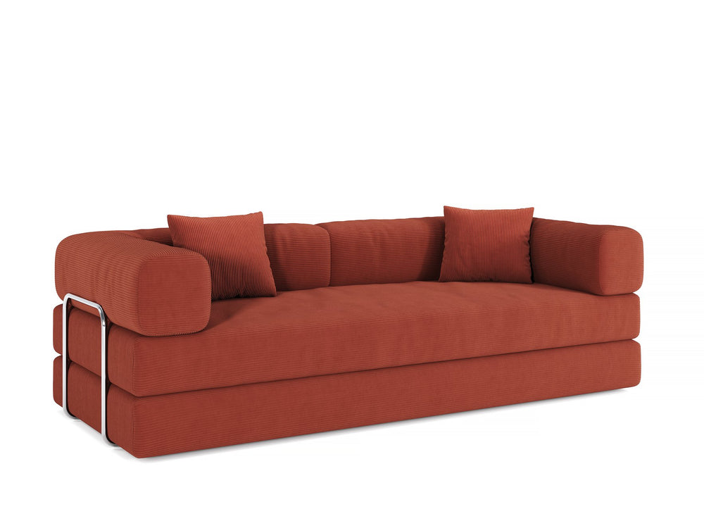 English Elm 78.8Inch Modular Sectional Sofa Bed - Convertible Orange Sofa For Small Spaces, Easy Care & Custom Layouts W3147P278113