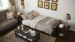 English Elm Primenest Zenaero X Convertible Loveseat With Storage – Stylish, Compact, And Comfortable For Small Spaces B030P281776-GIGA