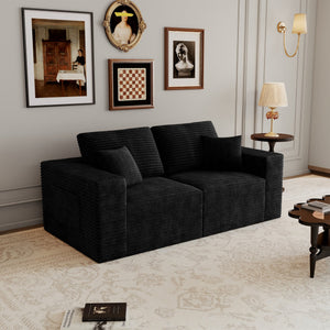 English Elm 70.87*35.43"modular Two Piece Corduroy Sectional Sofa with Reversible Chaise Living Room W3819S00134
