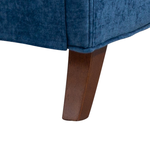 English Elm Accent Club Chair Chenille Upholstered with Spring Cushion Retro Wooden Legs Bedroom W3042P262910