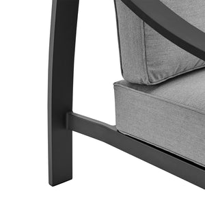 English Elm Koda Powder-coated Aluminum Outdoor Accent Chair with Weather-resistant Foam Cushions B2736P464810