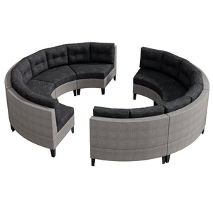 English Elm Christopher Knight Home® - Pema Modular Outdoor Sectional Sofa Set – 8-Piece Comfort For Patios, Decks, And Poolside Relaxing N757592638BK