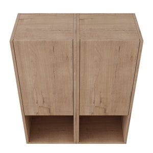 English Elm 24" Bathroom Side Cabinet - Wall-Mounted Design, Soft-Close Doors, Durable Plywood, Space-Saving Storage W999S00373