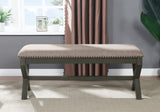 OSP Home Furnishings Monte Carlo Bench Grey, Antique Grey base